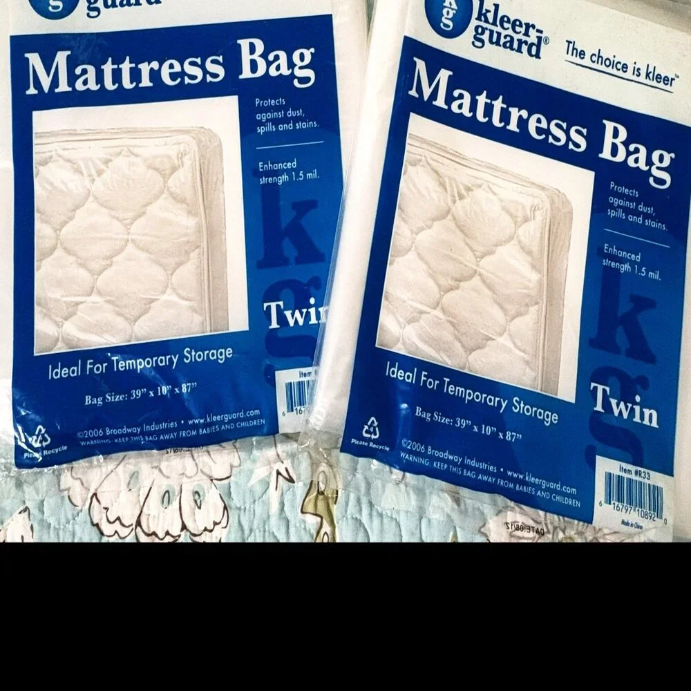Kleer-guard twin size mattress bags, 2 bags, 39